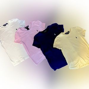 (4) Ralph Lauren girls size 6x t-shirts